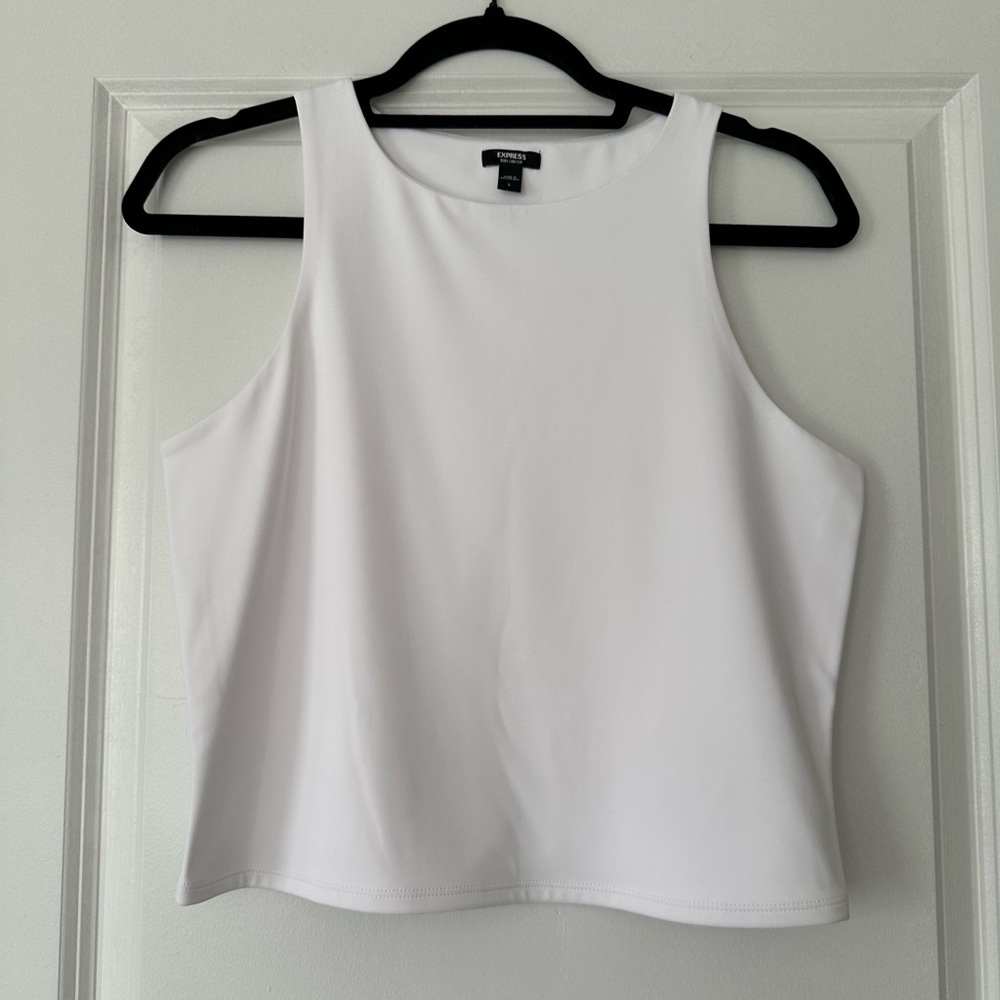 Express White Sleeveless Top